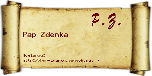 Pap Zdenka névjegykártya